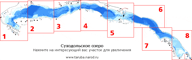 Карта озера Суходольское